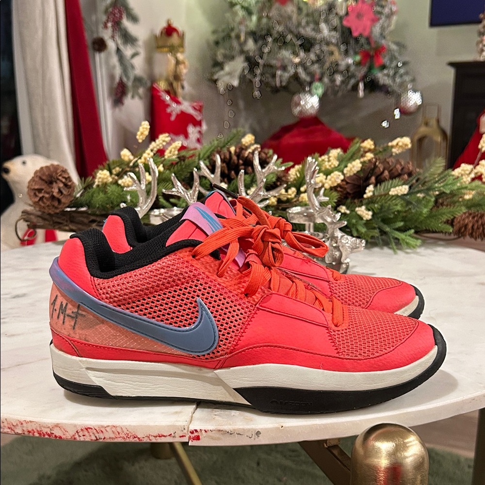 🔥🔥Nike Ja 1 Fuel Ember Glow Blue Mens Basketball Shoes DR8785-800 Size 9